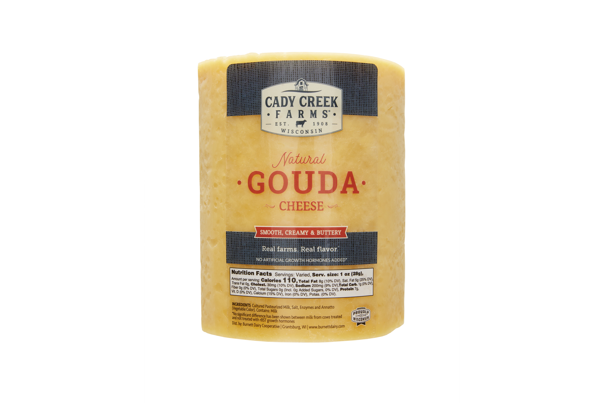 Cady Creek Fhttps://www.burnettdairy.com/sites/default/files/styles/thumbnail/public/2021-07/CCF_7oz_Natural%20Gouda_FrontF_PATH2_web.png?itok=vwYn1YlEarms Gouda 3 lb front in package