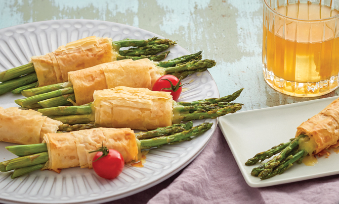 Asparagus Bundles with Muenster Cheese