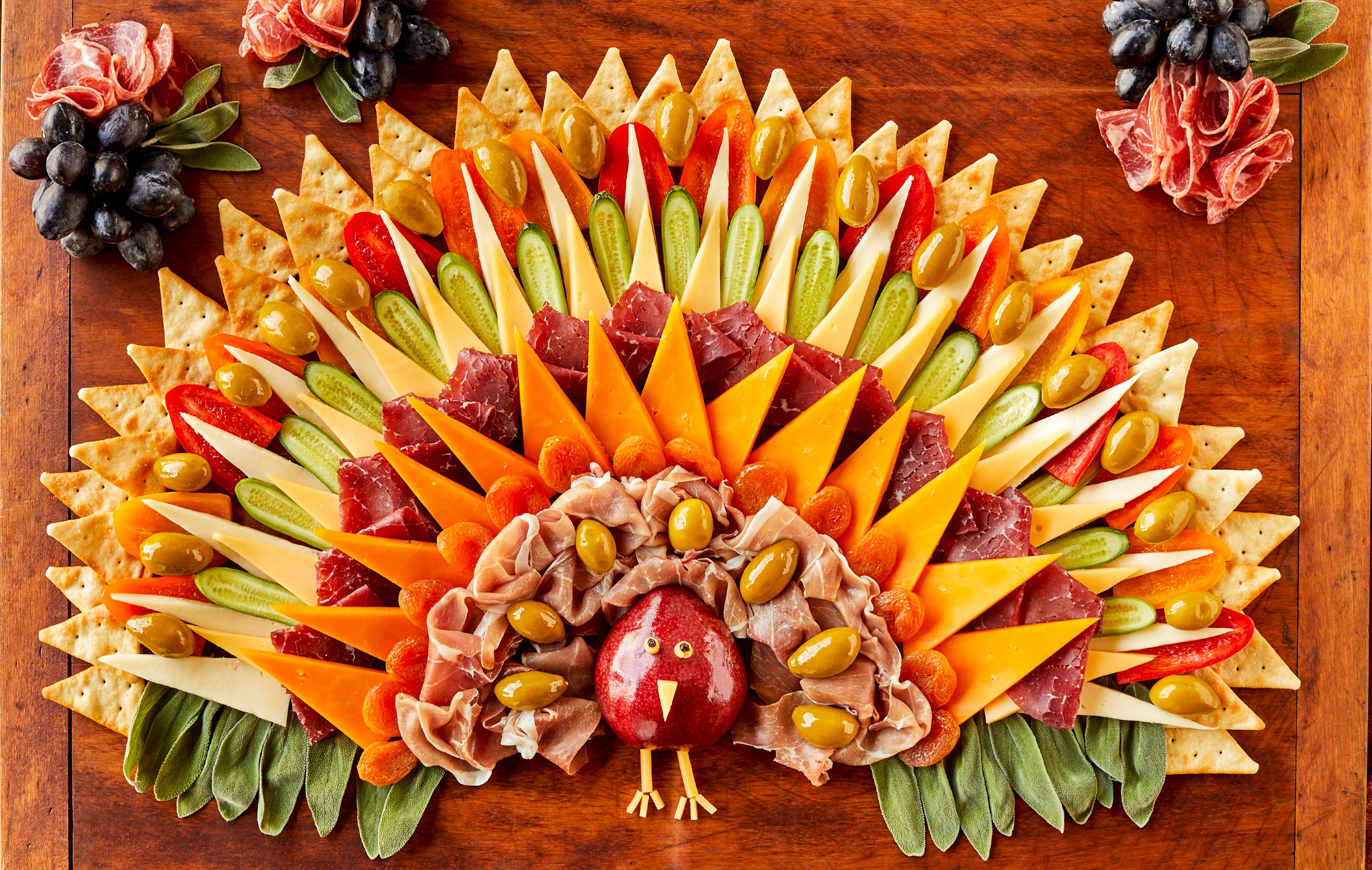 Thanksgiving Turkey Cheese Board