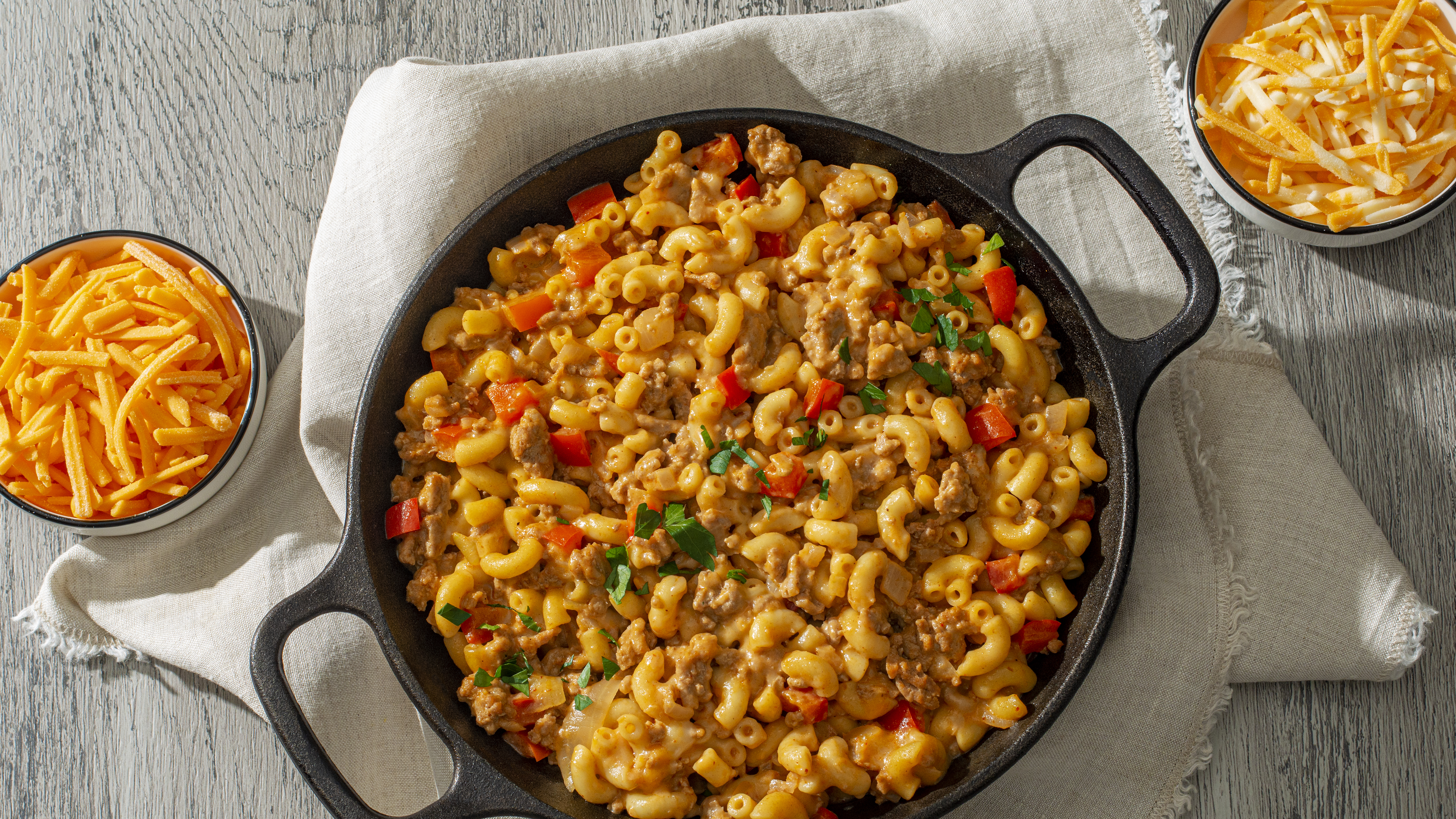 Turkey Cheeseburger Skillet