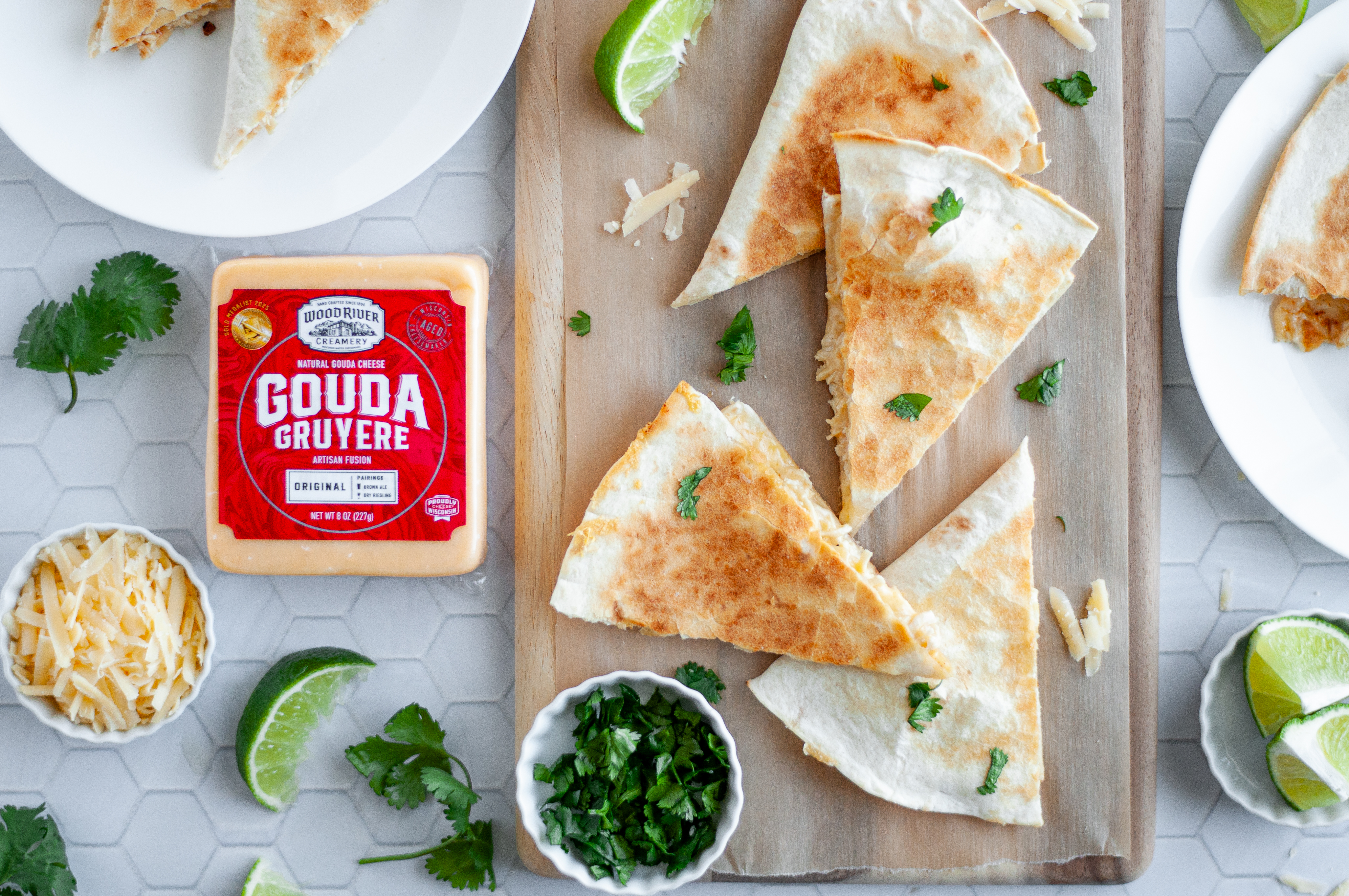 Gouda Gruyere Chicken Quesadilla